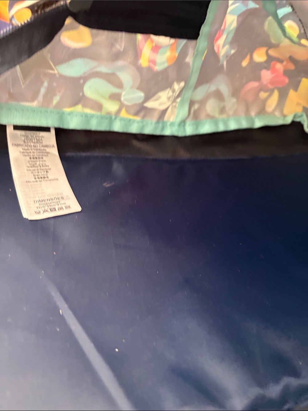 JanSport Navy Multicolor Unicorn & Lightning Print Backpack - Picture 6 of 9
